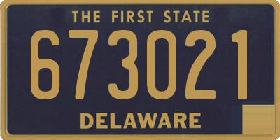 DE license plate 673021
