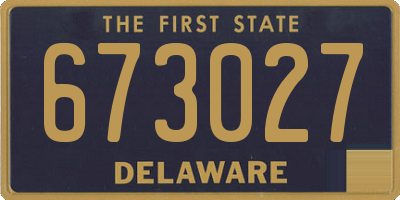 DE license plate 673027