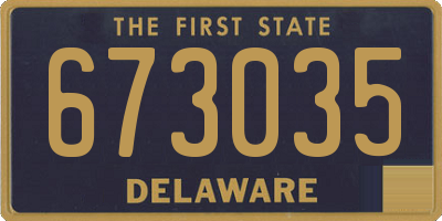 DE license plate 673035
