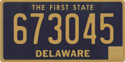 DE license plate 673045