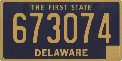 DE license plate 673074