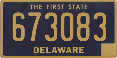 DE license plate 673083