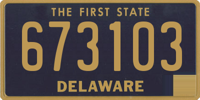 DE license plate 673103