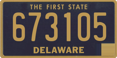 DE license plate 673105