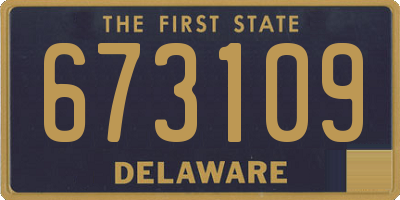 DE license plate 673109