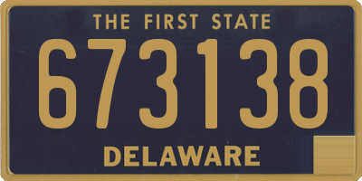 DE license plate 673138