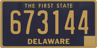 DE license plate 673144