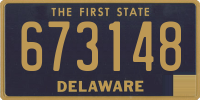 DE license plate 673148