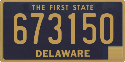DE license plate 673150