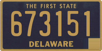 DE license plate 673151