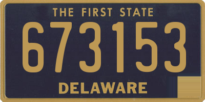 DE license plate 673153