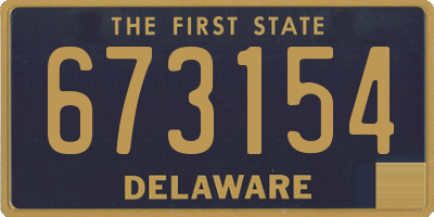 DE license plate 673154