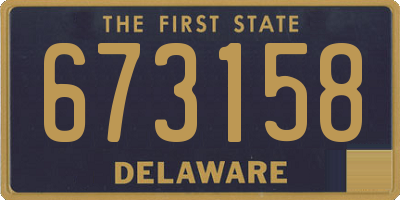 DE license plate 673158