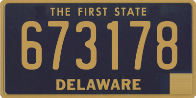DE license plate 673178