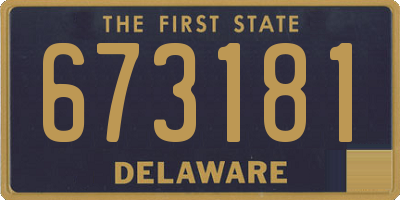 DE license plate 673181