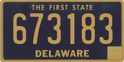 DE license plate 673183