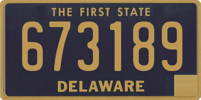 DE license plate 673189