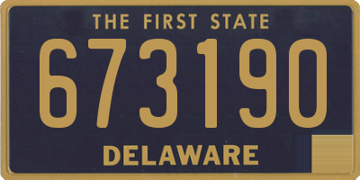 DE license plate 673190