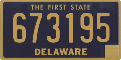 DE license plate 673195