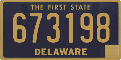 DE license plate 673198