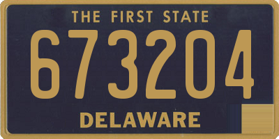 DE license plate 673204