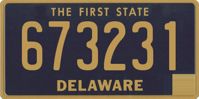 DE license plate 673231