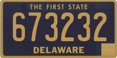 DE license plate 673232