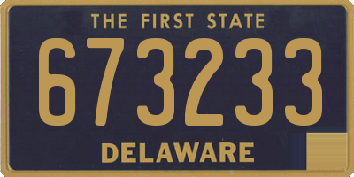 DE license plate 673233