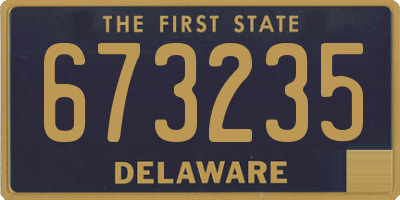 DE license plate 673235