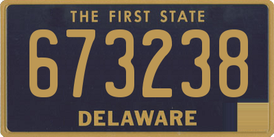 DE license plate 673238