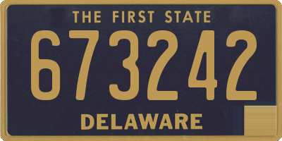 DE license plate 673242