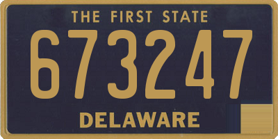DE license plate 673247