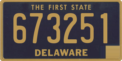 DE license plate 673251