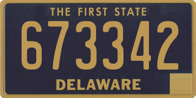 DE license plate 673342