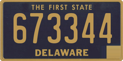 DE license plate 673344