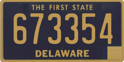 DE license plate 673354