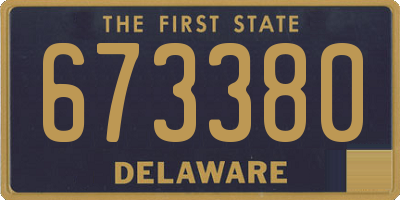 DE license plate 673380
