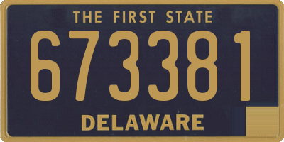 DE license plate 673381