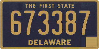 DE license plate 673387
