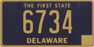 DE license plate 6734