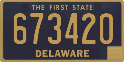 DE license plate 673420