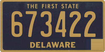 DE license plate 673422