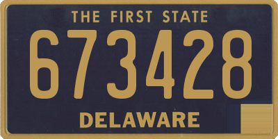 DE license plate 673428