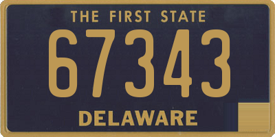 DE license plate 67343