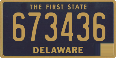 DE license plate 673436