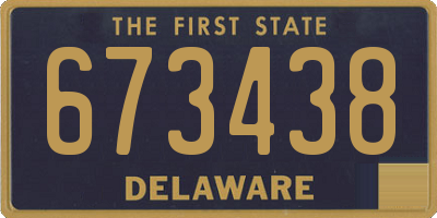 DE license plate 673438