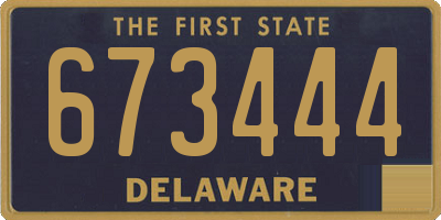DE license plate 673444