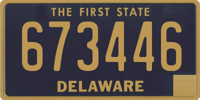 DE license plate 673446