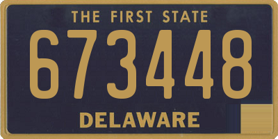 DE license plate 673448