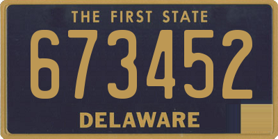 DE license plate 673452